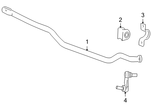 2007 Cadillac XLR Stabilizer Bar Diagram for 15806422