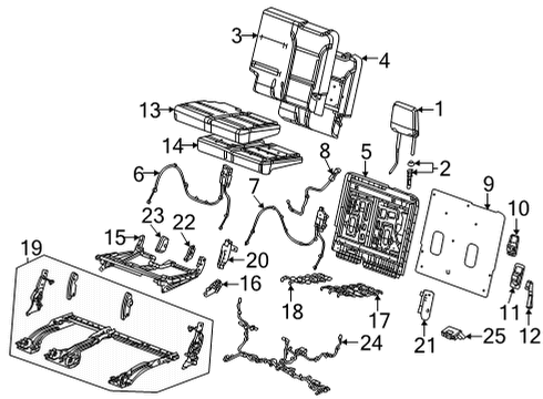 2021 GMC Yukon Third Row Seats Diagram 2 - Thumbnail