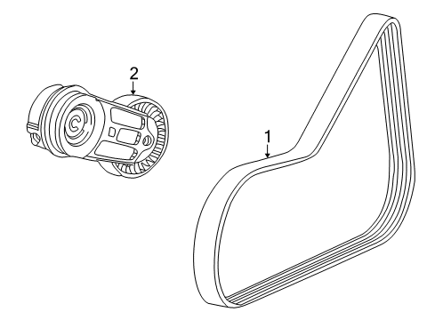 2003 Saturn Ion Belts & Pulleys Diagram