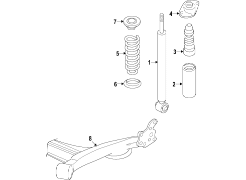 2019 Chevy Bolt EV Rear Axle, Suspension Components Diagram