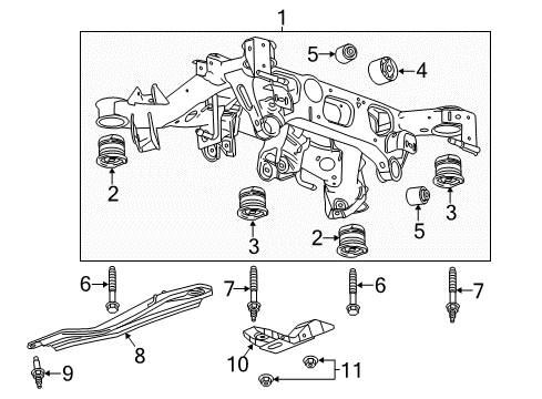 2016 Cadillac CTS Suspension Mounting - Rear Diagram