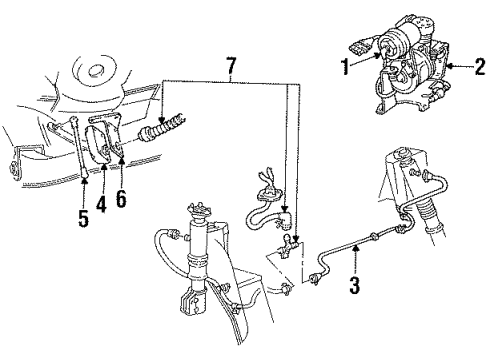 1993 Buick LeSabre Compressor Bracket Diagram for 22038941