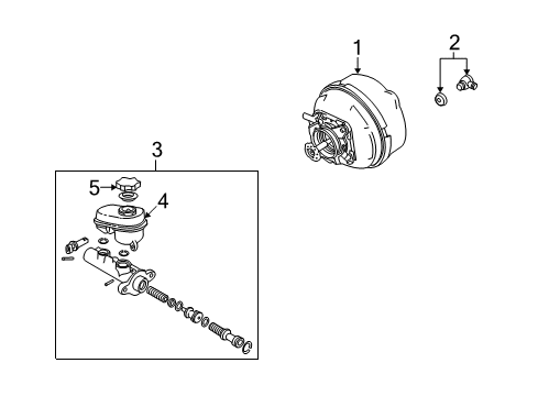 2004 Cadillac SRX Brake Booster Diagram for 88967237