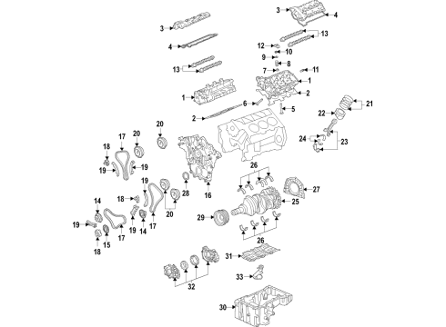 2015 Cadillac ATS Oil Cooler Diagram for 22847720