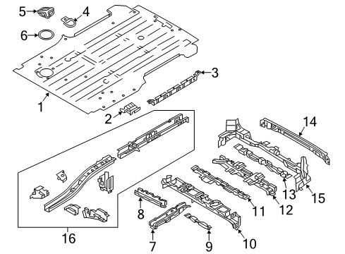 2016 Chevy City Express Rear Body & Floor Diagram