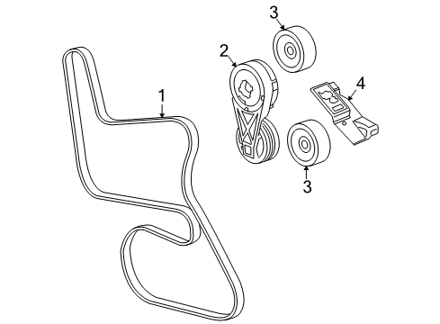 2006 Buick Terraza Belts & Pulleys Diagram