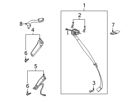 2006 Saturn Ion Front Seat Belts Diagram
