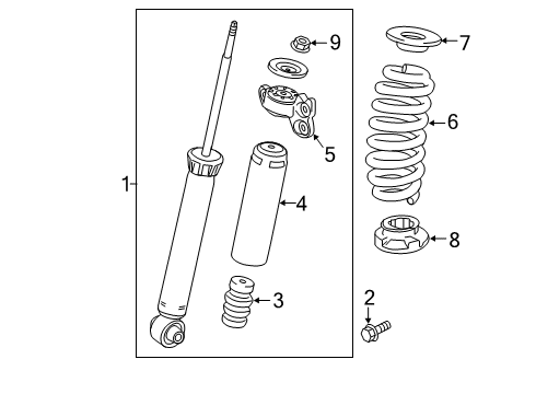 2020 Cadillac XT4 Spring, Rear Diagram for 84869402