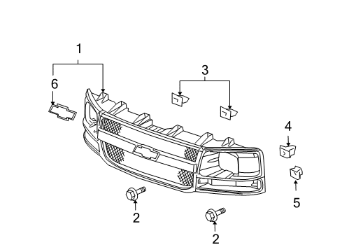 2021 Chevy Express 3500 Emblem, Front Diagram for 22744069