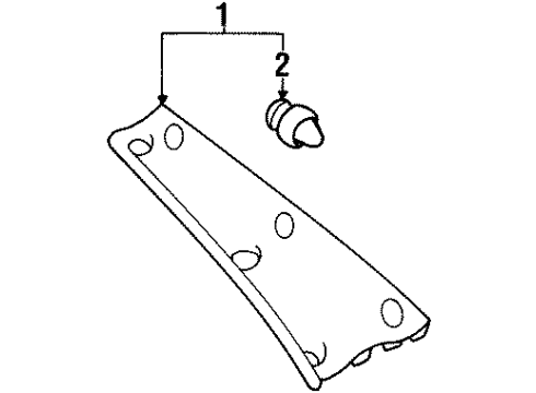 2000 Chevy Prizm Interior Trim - Quarter Panels Diagram