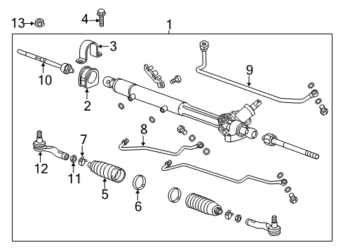 2013 Chevy Caprice Tie Rod Boot Diagram for 19259255