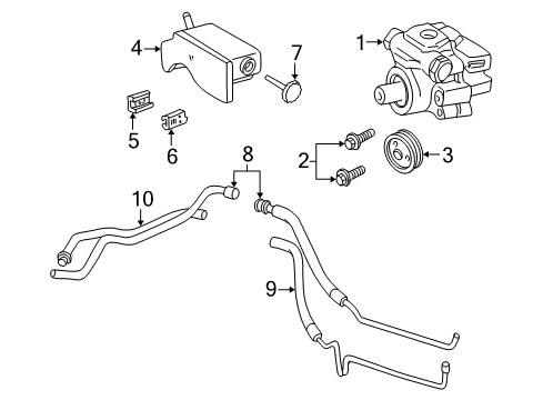 2003 Oldsmobile Alero Power Steering Return Hose Diagram for 22709265