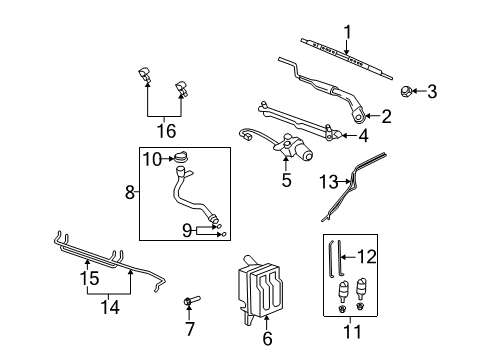 2009 Saturn Vue Washer Pump Diagram for 19167136