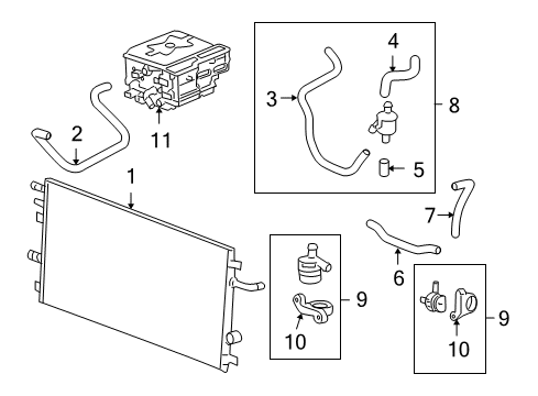 2011 GMC Sierra 1500 Inverter Cooling Components Diagram