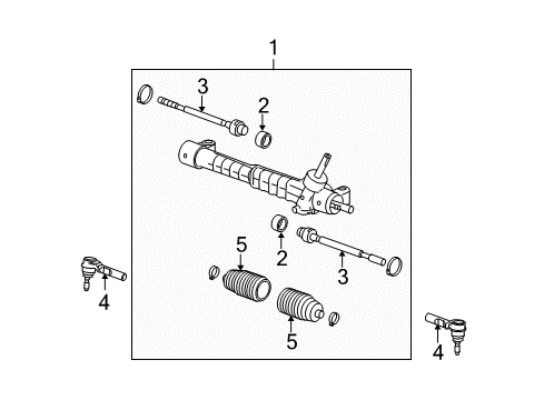 2005 Chevy Malibu Steering Column & Wheel, Steering Gear & Linkage Diagram 3 - Thumbnail