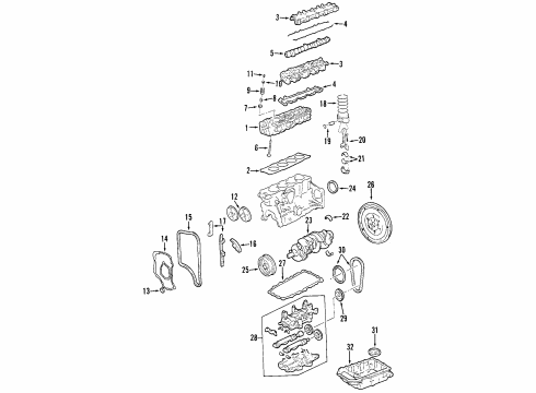 1998 Chevy Malibu Transmission Mount Diagram for 22605204
