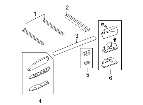 2003 Chevy Suburban 1500 Luggage Carrier Diagram 2 - Thumbnail