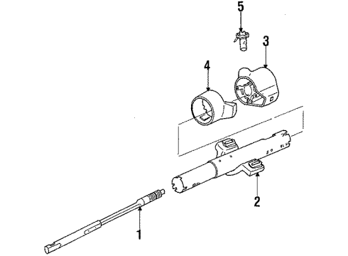 1985 Cadillac Cimarron Steering Column, Steering Wheel Diagram 3 - Thumbnail