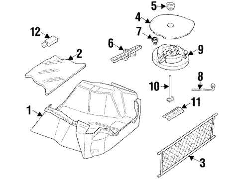 2000 Pontiac Grand Prix Interior Trim - Rear Body Diagram