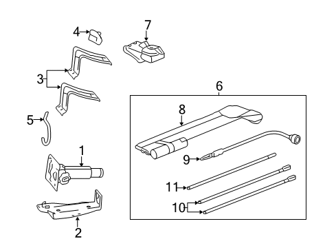 2015 GMC Sierra 2500 HD Jack & Components Diagram 3 - Thumbnail