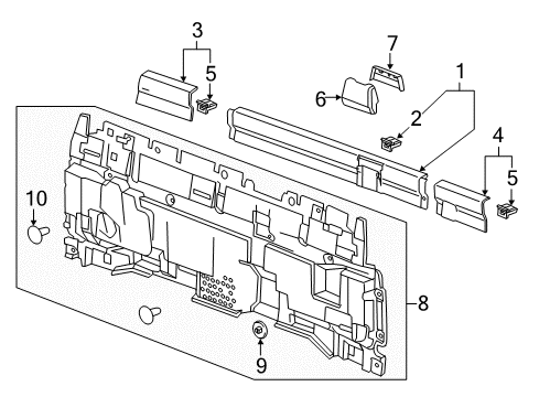 2016 GMC Sierra 2500 HD Interior Trim - Cab Diagram 2 - Thumbnail