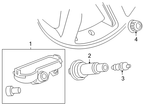 2008 GMC Acadia Tire Pressure Monitoring Diagram