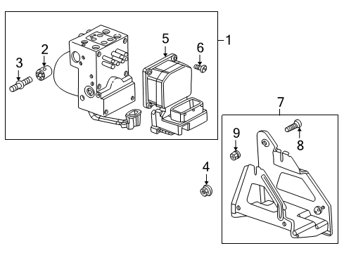 2005 Pontiac Aztek Anti-Lock Brakes Diagram
