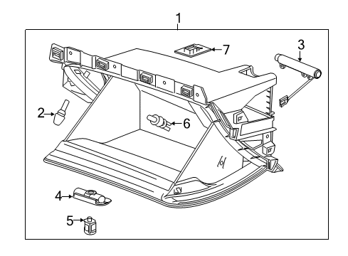 2018 Cadillac XT5 Glove Box Diagram