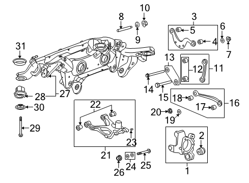 2008 Buick Enclave Link Rod, Rear Diagram for 15148024