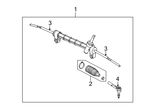 2009 Chevy Cobalt Steering Gear Diagram for 25956925
