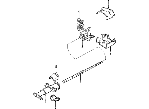 1995 Chevy Blazer Steering Column & Wheel Diagram 2 - Thumbnail