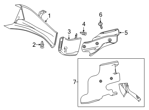 2017 Chevy Camaro Fender - Ducts Diagram