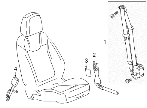 2018 Chevy Malibu Front Seat Belts Diagram
