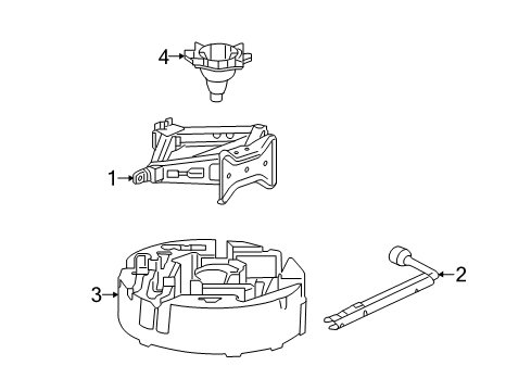 2019 Chevy Impala Jack & Components Diagram