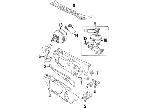 1999 Buick LeSabre Brake Booster Diagram for 18029959