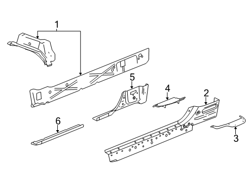 2015 GMC Sierra 2500 HD Rocker Panel Diagram 3 - Thumbnail