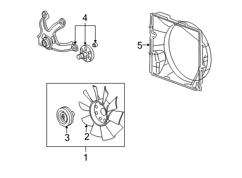 2006 Cadillac SRX Cooling System, Radiator, Water Pump, Cooling Fan Diagram 3 - Thumbnail