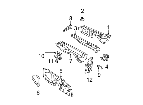 2000 Chevy Camaro Cowl & Components Diagram 2 - Thumbnail