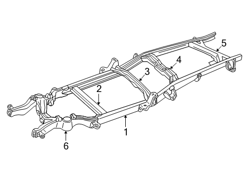 2000 GMC C3500 Crossmember Diagram for 15538319