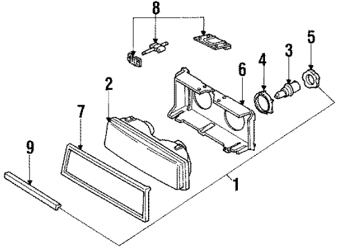 1989 Cadillac Seville Bulbs Diagram