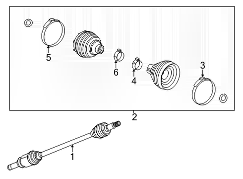 2023 Chevy Trailblazer Axle Shaft - Rear Diagram