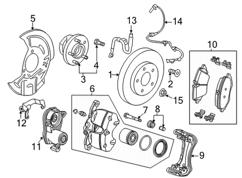 2022 Chevy Trailblazer ABS Sensor, Front Passenger Side Diagram for 60004836