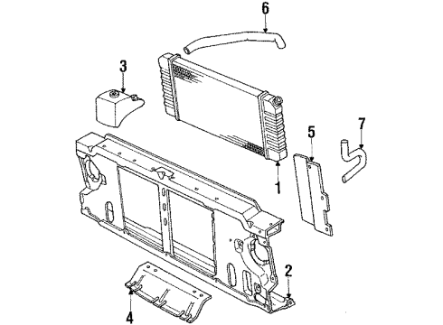 1985 GMC S15 Cooling System, Radiator, Water Pump, Cooling Fan Diagram 2 - Thumbnail