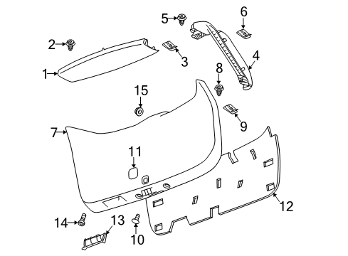 2018 Chevy Equinox Interior Trim - Lift Gate Diagram