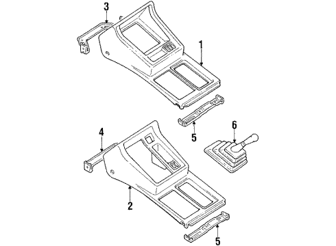 1998 Chevy Tracker Console Housing Diagram for 96068954