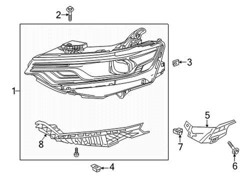 2021 Cadillac XT6 Headlamps Diagram 2 - Thumbnail