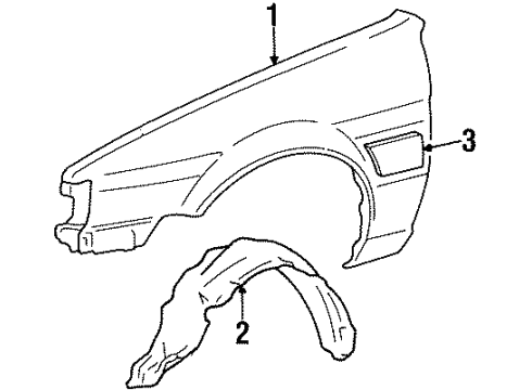 1985 Chevy Nova Splash Shield Diagram for 94841232