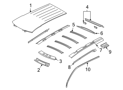 2006 Chevy Uplander Roof & Components Diagram