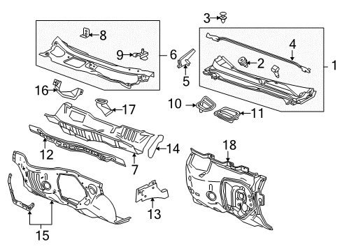 2015 Chevy Equinox Cowl Diagram