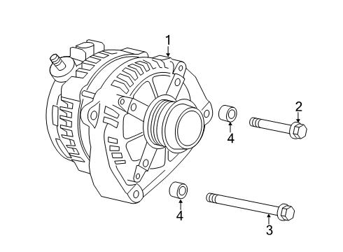 2023 GMC Sierra 1500 Alternator Diagram for 13540926
